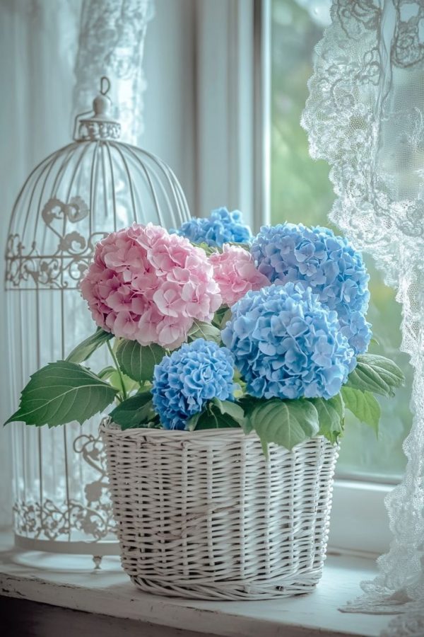 Hydrangea Floral Basket